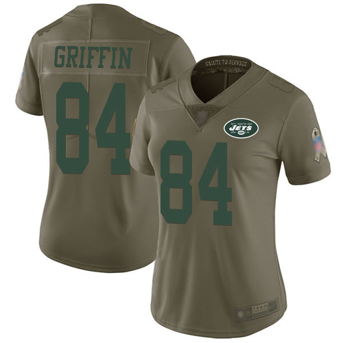New York Jets Limited Olive Women Ryan Griffin Jersey NFL Football #84 2017 Salute to Service